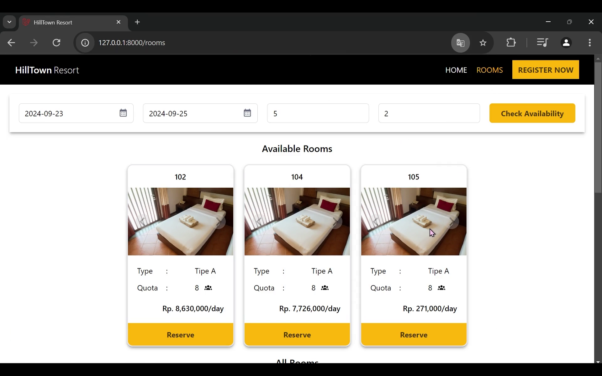 Multi-Role Dashboard Hilltown Resort